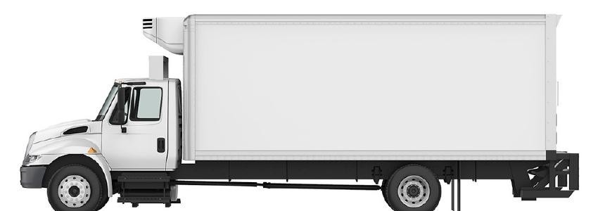 Refrigerated cooler and freezer box truck