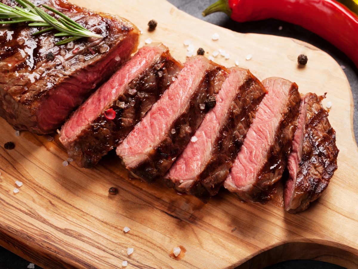 Sliced Louisiana beef steak